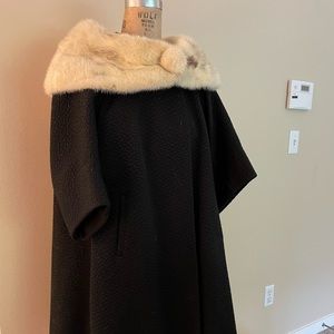 Vintage Wool and Mink Coat 1950-60’s